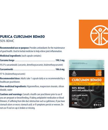 PURICA - Curcumin BDM50 Extra Strength 15 Vegan Capsules - Source of Antioxidants - Help Relieve Joint Inflammation 15 count (Pack of 1) - Buy Online on GoSupps.com