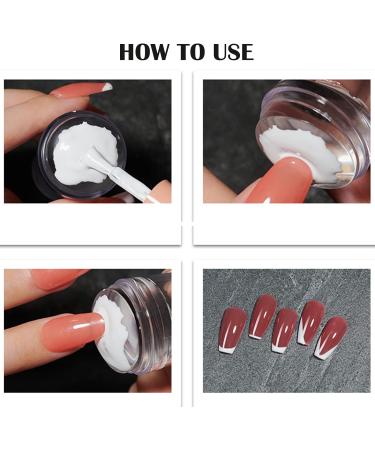 Clear Silicone Jelly Stamper Nail Dotting Pen & Scraper Set for French Tip Nail Art Manicure - Buy Online on GoSupps.com