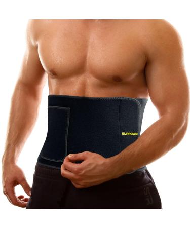 Waist coach women men to lose weight easy to clean belly belt belt sweat belt waist former sport fitness belt for fat burning neoprene waist trimmer with telephone holder black l