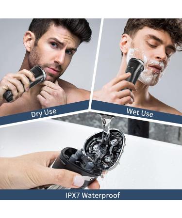 Buy S.T. Friends Electric Razor for Men - Waterproof Rechargeable Shaver with LED Display & Pop-up Trimmer | 3 Extra Replacement Blades - International Shipping Available - Buy Online on GoSupps.com