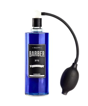 Marmara Barber Cologne - Best Choice of Barbers and Traditional Shaving Fans No:2 Series (Ball Pump Atomiser + 500ml x 1 Bottle)