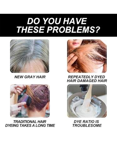 PEAKSEE Natural Plant Hair Color Plant Floral Scented Hair Color Plant-Based Bubble Hair Color Long Lasting Hair Color Shampoo for Gray Hair - Buy Online on GoSupps.com