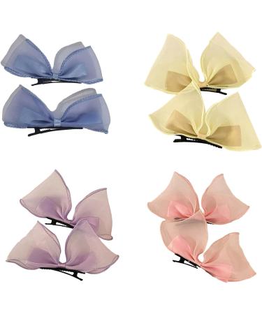 Muloo Cute Bowknot Shape Hairpins Hot Girls Glitter Bowknot Hair Clip Spring Summer Hair Clip for Woman Ponytail Hair Clip Blue - Buy Online on GoSupps.com