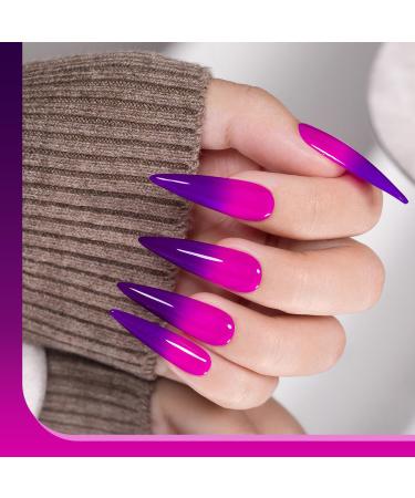 RARJSM Color Changing Gel Nail Polish 15ML - Dark to Bright Purple UV Thermal Gel for Nail Art Soak Off DIY Manicure - Buy Online on GoSupps.com