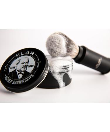 Clear soaps Klar Seifen 11134 Shaving soap with activated carbon 110 g palm oilfree odorless without fragrances for sensitive oily and acneprone skin - Buy Online on GoSupps.com