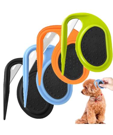 Pulunto dog comb for pets open knots comb fur hair fur care trimmer puppy crest pet comb 4 pieces.One size fits all