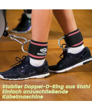 Seektop Cable Train Kickbacks Foot Loops - Padded Fitness Training Loops for Men & Women - Comfortable Pink Design - Buy Online on GoSupps.com
