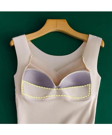 Premium Beige Thermal Vest with BH Pads - Padded Thickening Body Top for Women | XL Size - Buy Online on GoSupps.com