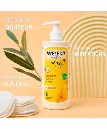 WELEDA - Liniment - Cleansing care for changing - Gently cleanses - NATRUE - 400 ml - Buy Online on GoSupps.com