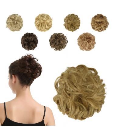 BARSDAR HAAR PIRT DOTT HAIR TELD CONTRACTIONS hair part hair extension wavy messy bun hair knot ponytail for women 40 g 119 # - copper red