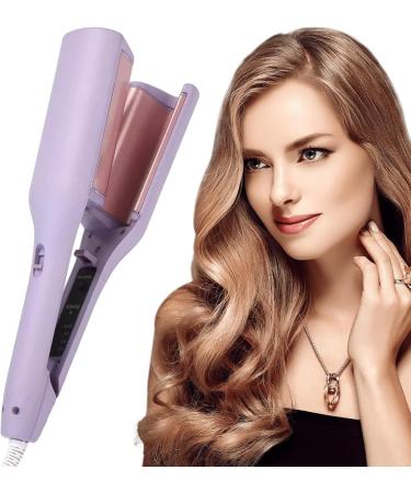 Electric Curling Wand - Portable Curling Iron Crimper | 32mm Temperature Adjustable Wave Heated Iron Volumizing Curling Wand | Portable Hairstyle Iron For Colleague Dorm Home Travel And Salon C: Purple Us Standard - Buy Online on GoSupps.com