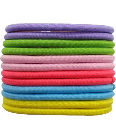 12 PCS 3mm Elastic Hair Bands - No Metal Gentle Ponytail Holders for Women, Men, Girls, Kids - Multi-Colored Hair Ties - Buy Online on GoSupps.com