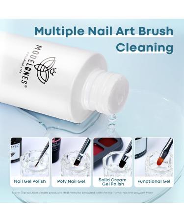 Modelones Poly Nail Extension Gel Kit Slip Solution for Nails with Dual-Ended Nail Brush Anti-Stick Liquid Brushes Cleaning Easy Spread - Buy Online on GoSupps.com