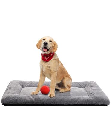 Dog Beds Crate Pad for Dogs Fit Metal Dog Crates,Ultra Soft Dog Crate Bed Washable & Anti-Slip Kennel Pad for Dogs Cozy Sleeping Mat 36inch gray