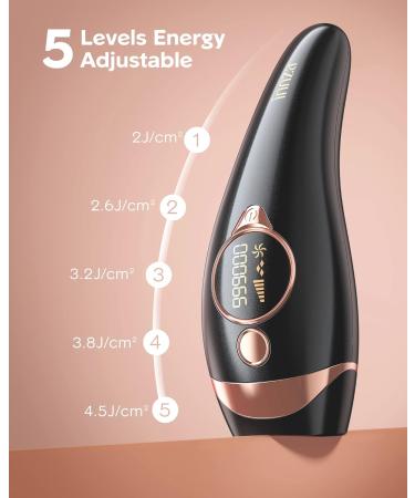 IPL Hair Removal Device for Men & Women - 999 000 Light Impulses for Long-Term Hair Reduction | Suitable for Body Face & Bikini Area (Black) - Buy Online on GoSupps.com