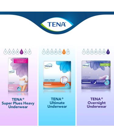 Tena Incontinence Underwear for Overnight Unisex Large 11 Count Large 11 count Solid - Buy Online on GoSupps.com