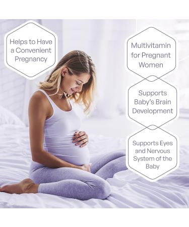 Evernate Prenatal Caps - Organic Vitamins for Women | Vitamins C D3 E B-Vitamins, Folate, Calcium, Iodine, Zinc & Iron | Non-GMO Gluten Free | 60 Capsules - Buy Online on GoSupps.com