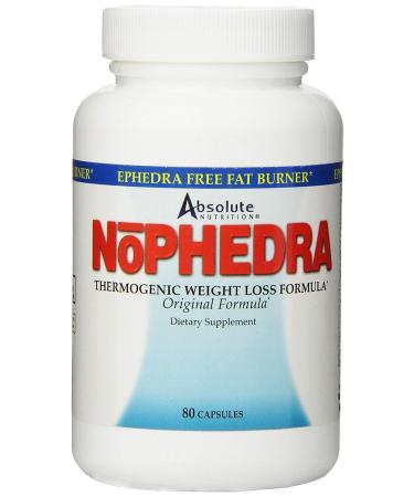 Absolute Nutrition Thermogenic Fat Burners Nophedra Capsules 80 Count Bottle