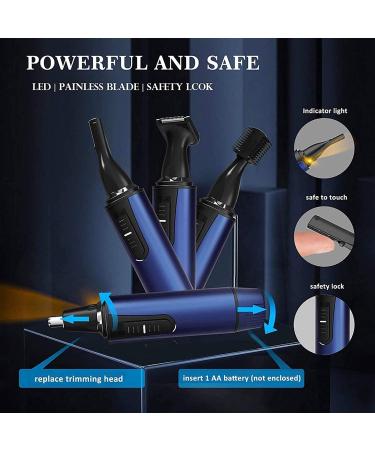 KouRy 3-in-1 Ear & Nose Hair Trimmer - USB Rechargeable Electric Eyebrow & Facial Hair Clipper with Waterproof Stainless Steel Blade - Buy Online on GoSupps.com
