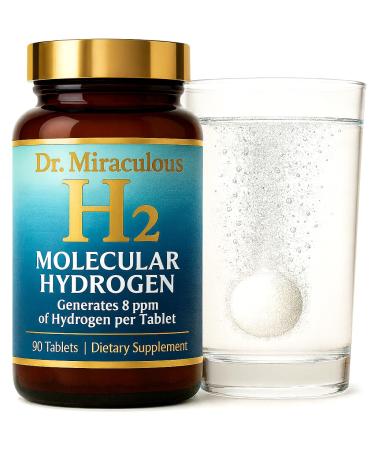 Hydrogen Water Tablets | 90CT Molecular Hydrogen Tablets for Drinking Water | H2 Molecular Magnesium Supplement for Athletic & Cognitive Performance | Non-GMO & Gluten Free 45 Serving