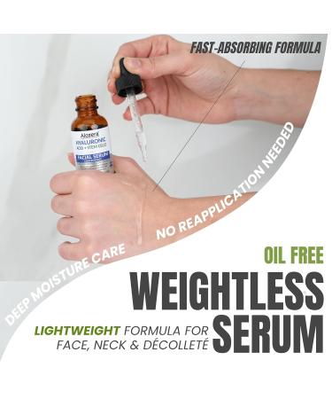 Alozera Pure Hyaluronic Acid Serum with Stem Cells for Face & Neck Deep Hydration Facial Moisturizer for Plumper & Smoother Skin Concentrated Anti-Aging Serum Day & Night - Buy Online on GoSupps.com