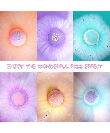 Canvalite Kids Bath Bombs - 6 Pcs Handmade Mermaid Gifts for Girls | Skin-Friendly Natural Spa Fizzy Bubble Bath with Surprise Inside Little Girls Jewelry - Buy Online on GoSupps.com