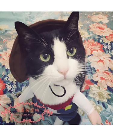 Delifur Christmas Cowboy Costume for Pets | Funny Dog & Cat Outfit for Holiday Parties - Buy Online on GoSupps.com