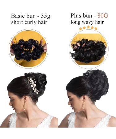 SEGO Hair Extensions - Large 80g Messy Wavy Bun & Updo Hairpiece in 1# Black | International Shipping Available - Buy Online on GoSupps.com
