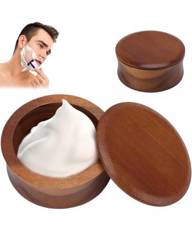 Cucufa Wooden Shaving Bowl for Men - 4.5x2.2 Inch Shaving Soap Holder with Lid | Perfect for Wet Shaves - Buy Online on GoSupps.com