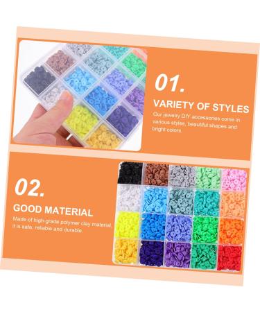 Abaodam Locket 1 Box Beads Crafts Spacer Bead Jewelry Accessories Bracelet DIY Bead Bracelet Making Supplies Bracelet DIY Supplies DIY Craft Charms Crafting Supplies Polymer Clay Wafer - Buy Online on GoSupps.com