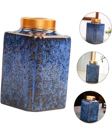 Alipis Leaf Multi-purpose Bean Practical Spice Lid Can Airtight Ceramic Sealing Food Canister Home Tea - Buy Online on GoSupps.com
