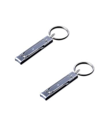 munkees mini nail clippers stainless steel keyring nail tweezers silver 2500 double pack