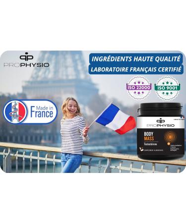 Formula 3-in-1 Creatine+Fenugreek+Arginine | Natural Anabolic Bodybuilding | Testosterone Endurance Recovery | Rapid Muscle Gain Booster | PROPHYSIO BODY MASS - Made in France - Buy Online on GoSupps.com