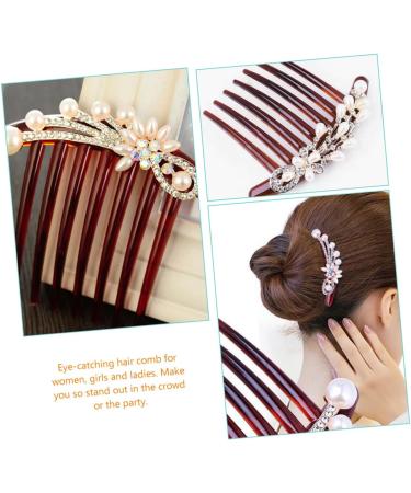 minkissy Accessories Pearl Hair Comb wedding hair comb rhinestone headpiece crystal hair comb bride headpiece hair combs bride hair comb bride hair accessories pearls hair comb Comb - Buy Online on GoSupps.com