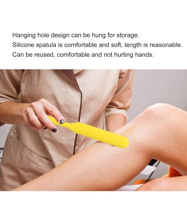 Wax Spatulas - Silicone Applicator for Hair Removal and Wax Bean Scraper (Yellow) - Buy Online on GoSupps.com