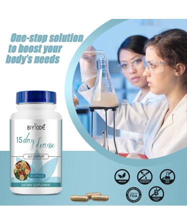 2 PCS 15 Day Gut Cleanse Gut and Colon Support Advanced 15 Day Gut Cleanse Detox for Women & Men with Senna Cascara Sagrada & Psyllium Husk Non-GMO (2 Bottle 60 Capsules) - Buy Online on GoSupps.com