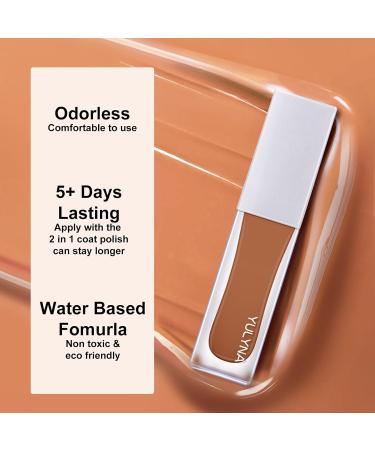 Clear Nail Polish 2 in 1 Nail Varnish Quick Dry Top Coat & Base Coat Nail Polish Glossy Shine & Long Lasting Nail Varnish Odorless Non-Toxic Water Based Nail Polish - 8ml - Buy Online on GoSupps.com