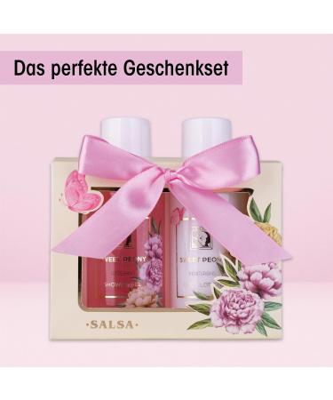 Accentra Sweet Peony Shower Set - Women's Gift Set in Elegant Box | Perfect for Valentine's Day Mother's Day & Christmas | 2-Part Care Set with Shower Gel & Body Lotion - Buy Online on GoSupps.com