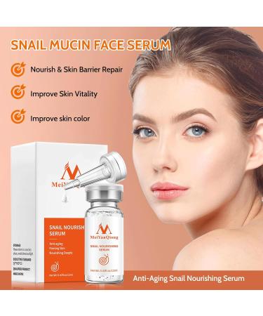 Trendyfave Snail Serum Snail Mucin Serum Nourishing Face Serum for Women Skin Repair Serum Reduce Wrinkles & Dark Spots Hydrating Firm Lift Restore Elasticity Facial Skincare - Buy Online on GoSupps.com