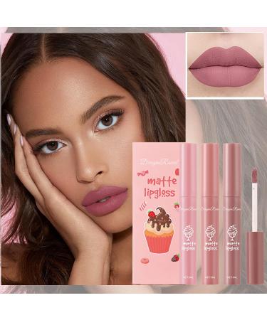 3-Piece Nude Matte Lipstick Set | Long-Lasting, Waterproof & Nourishing Lipstick for Women - Velvet Air Moisture Smooth Crayon Lip Stain | Matte Finish Lip Gloss (Set A) - Buy Online on GoSupps.com