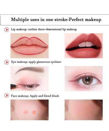 3 Pcs Matte Lipstick & Lip Liner Set - Long Lasting Waterproof Dark Ruby & Deep Red Crayons for Women - DNM 24 Hour Lip Kit - Buy Online on GoSupps.com