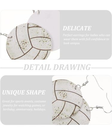 6 Pairs volleyball earrings dangle earrings Football Drop Earrings for women gifts earrings for women football earrings women womens gifts teardrop leather accessories lovers - Buy Online on GoSupps.com