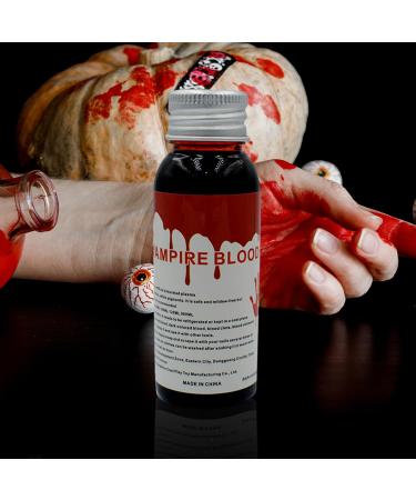 Blood Makeup - 100ml Vampire Blood Gel Realistic Liquid for Special Effects | Washable Costume Prop for Wedding Dress Cosplay Makeup - Buy Online on GoSupps.com