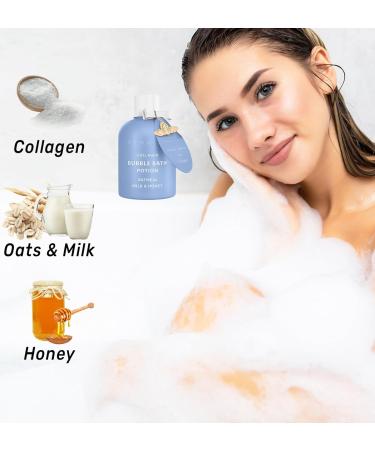 Collagen Bubble Bath - Oatmeal Milk Honey - Moisturizing Luxury Foaming Bath for Women - Relaxing Stress Relief & Self Care Spa Gift - Buy Online on GoSupps.com