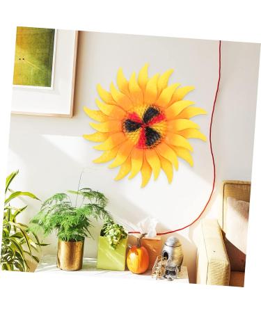 Alipis 4pcs Wrought Iron Sunflower Hanging Emblems Tote Bags for Women Sunflower Wall Ornament Indoor Plant 30x30cmx4pcs Yellowx4pcs - Buy Online on GoSupps.com