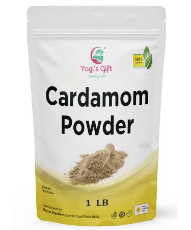 Ground Cardamom Powder 1 LB | Adds Great Flavour To Baked Goods, Coffee, Tea and Curries | Ground Cardamom Bulk From Fresh And Aromatic Cardamom | aka Elaichi, Cardamon | By Yogi's Gift 1 Pound (Pack of 1)