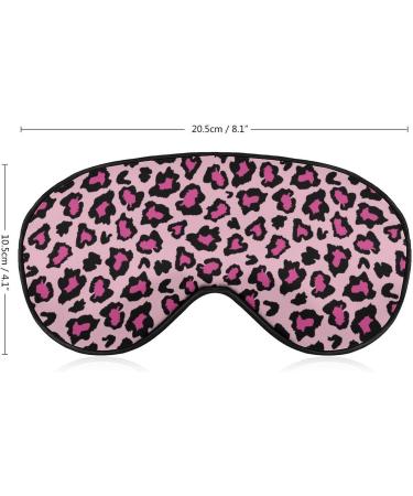 Pink & Black Leopard Skin Sleep Mask for Women | Adjustable Eye Shades with Elastic Strap - Cozy Sleep Accessory - Buy Online on GoSupps.com