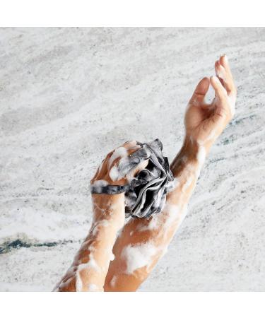 Loofah Bath Set with Loofah Stick, 2 Sponge Poufs & Shower Hook - Buy Online on GoSupps.com