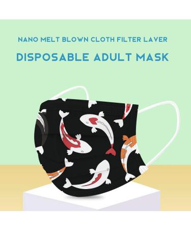 Goddess Accent 50 Pack Disposable Face_Mask Cute Floral Tie Dye Printed Protection for Adults Women - Buy Online on GoSupps.com