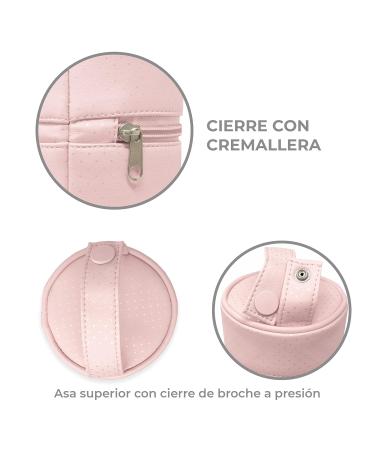 Duffi Baby Thermal Bottle Holder - Isothermal Synthetic Leather Bag for Bottles | Easy Clean Pink Circles - International Shipping - Buy Online on GoSupps.com